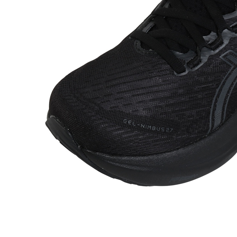 アシックス（ASICS）（レディース）ランニングシューズ ゲルニンバス27 ブラック グレー 1012B753.001 スニーカー クッション GEL-NIMBUS 27