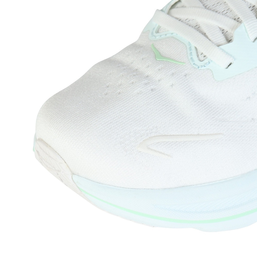 ホカ（HOKA）（レディース）ランニングシューズ ジョギングシューズ クリフトン 10 ホワイト グリーン 1162031-WTCL スニーカー 超軽量 クッション性 通気性