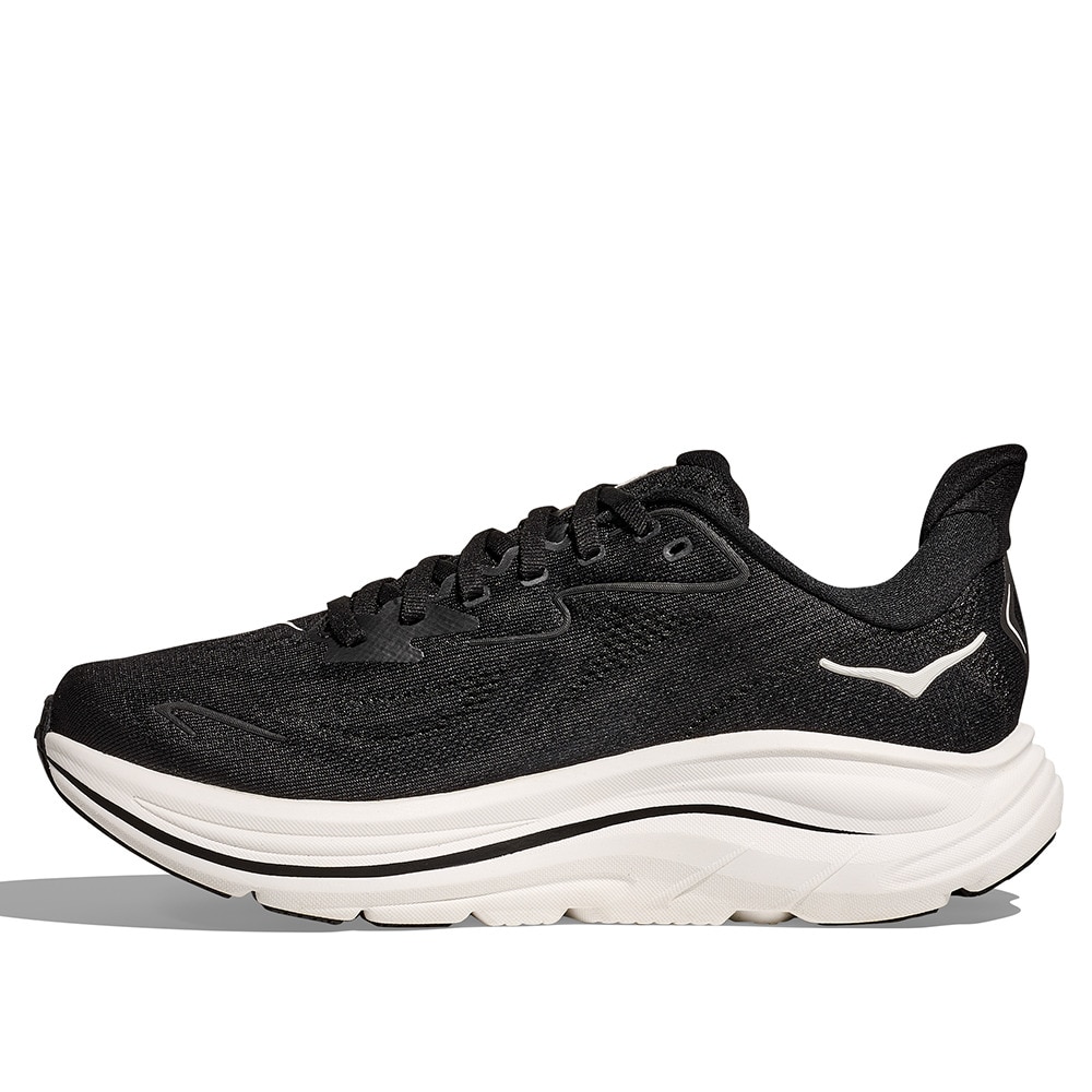 ホカ（HOKA）（レディース）ランニングシューズ ジョギングシューズ クリフトン 10 ワイド ブラック ホワイト 1162050-BWHT ラン ウォーク 超軽量 クッション性