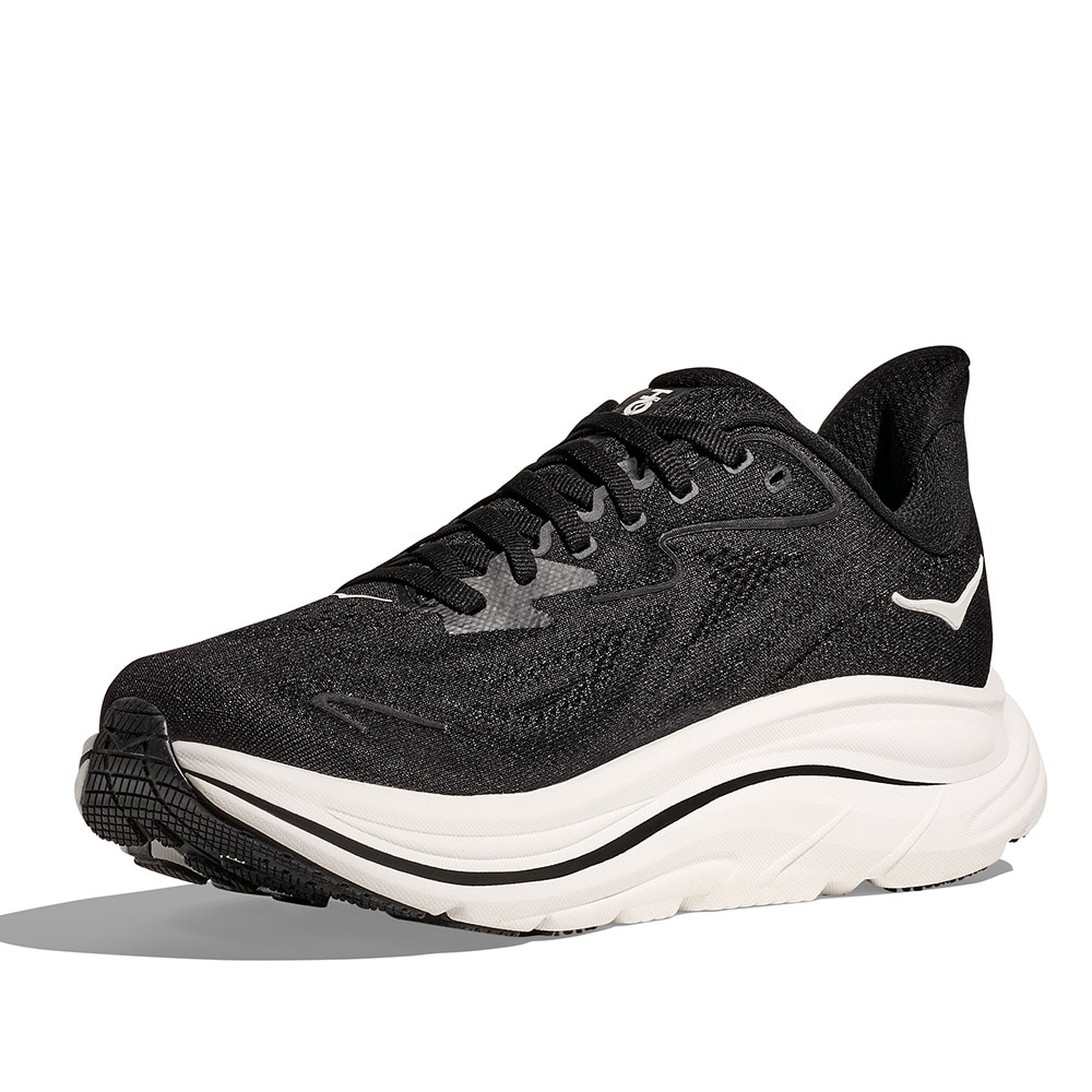 ホカ（HOKA）（レディース）ランニングシューズ ジョギングシューズ クリフトン 10 ワイド ブラック ホワイト 1162050-BWHT ラン ウォーク 超軽量 クッション性