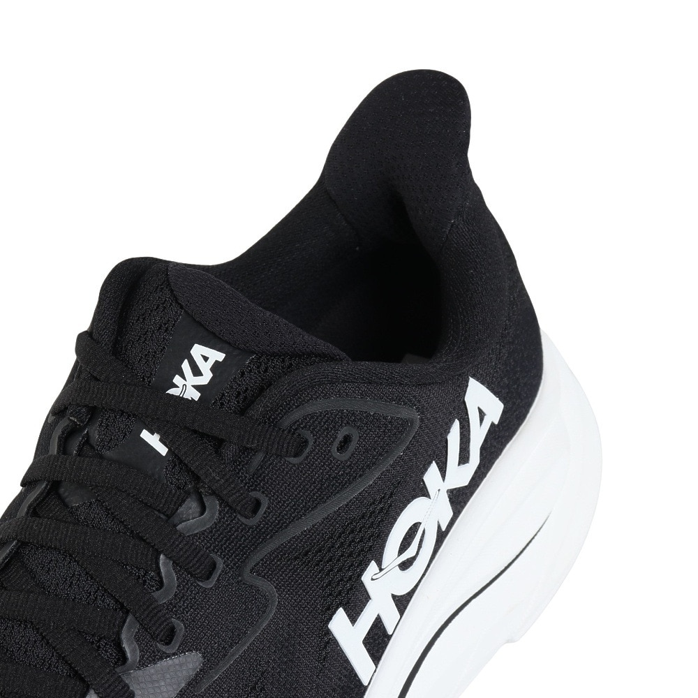 ホカ（HOKA）（レディース）ランニングシューズ ジョギングシューズ クリフトン 10 ワイド ブラック ホワイト 1162050-BWHT ラン ウォーク 超軽量 クッション性