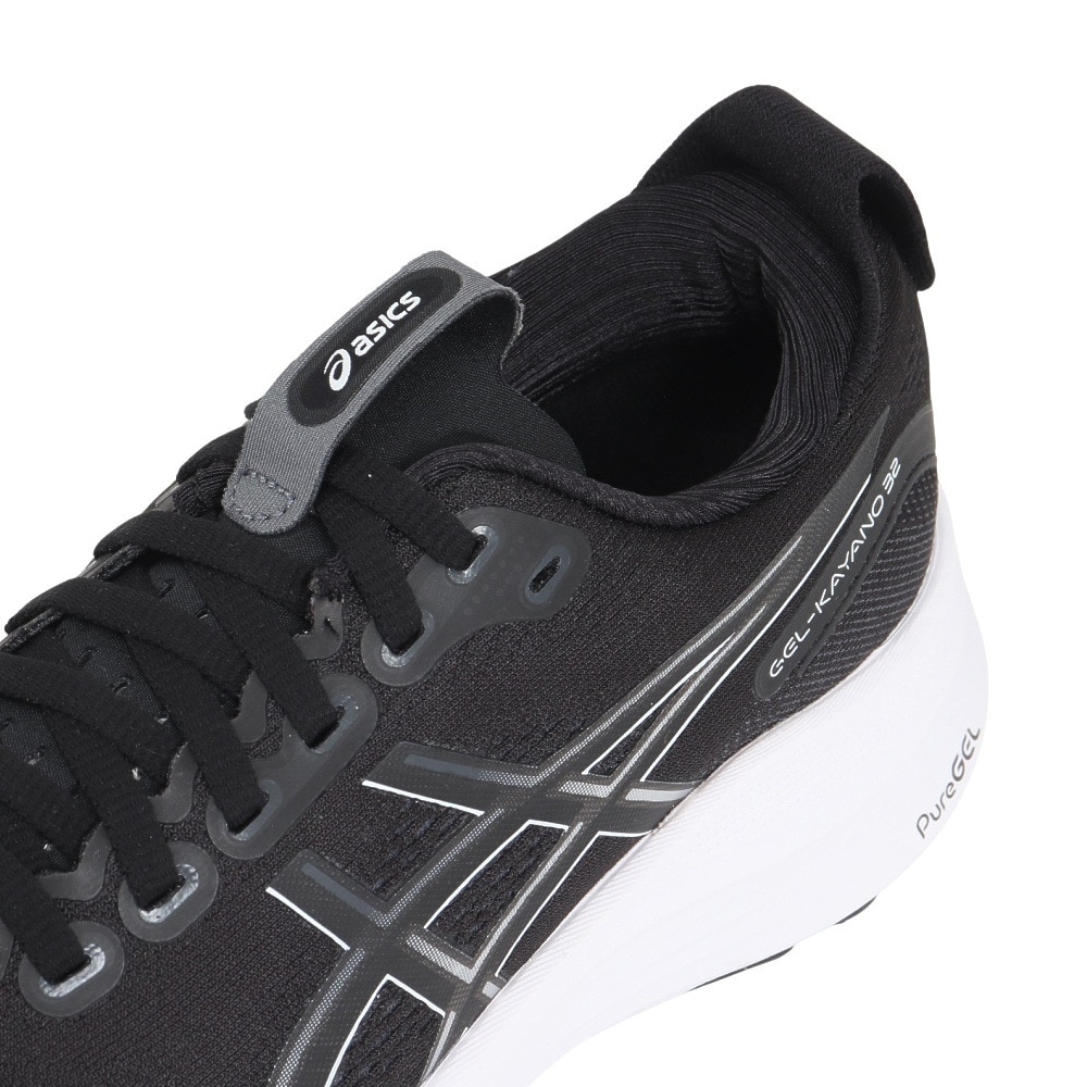 アシックス（ASICS）（レディース）ランニングシューズ ジョギングシューズ GEL-KAYANO 32 NARROW ブラック ホワイト 1012B837.002 快適性