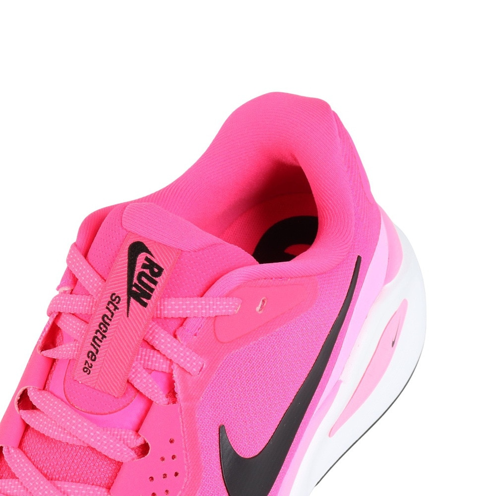 ナイキ（NIKE）（レディース）ランニングシューズ ジョギングシューズ ストラクチャー 26 ショックピンク HJ1101-601 安定性 耐久性