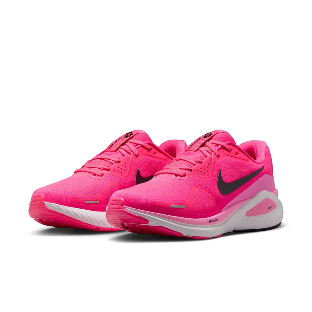 ナイキ（NIKE）（レディース）ランニングシューズ ジョギングシューズ ストラクチャー 26 ショックピンク HJ1101-601 安定性 耐久性