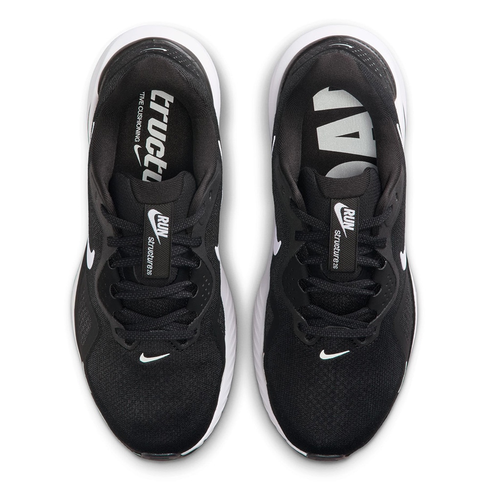 ナイキ（NIKE）（レディース）ランニングシューズ ジョギングシューズ ストラクチャー 26 エクストラワイド ブラック HQ2589-001