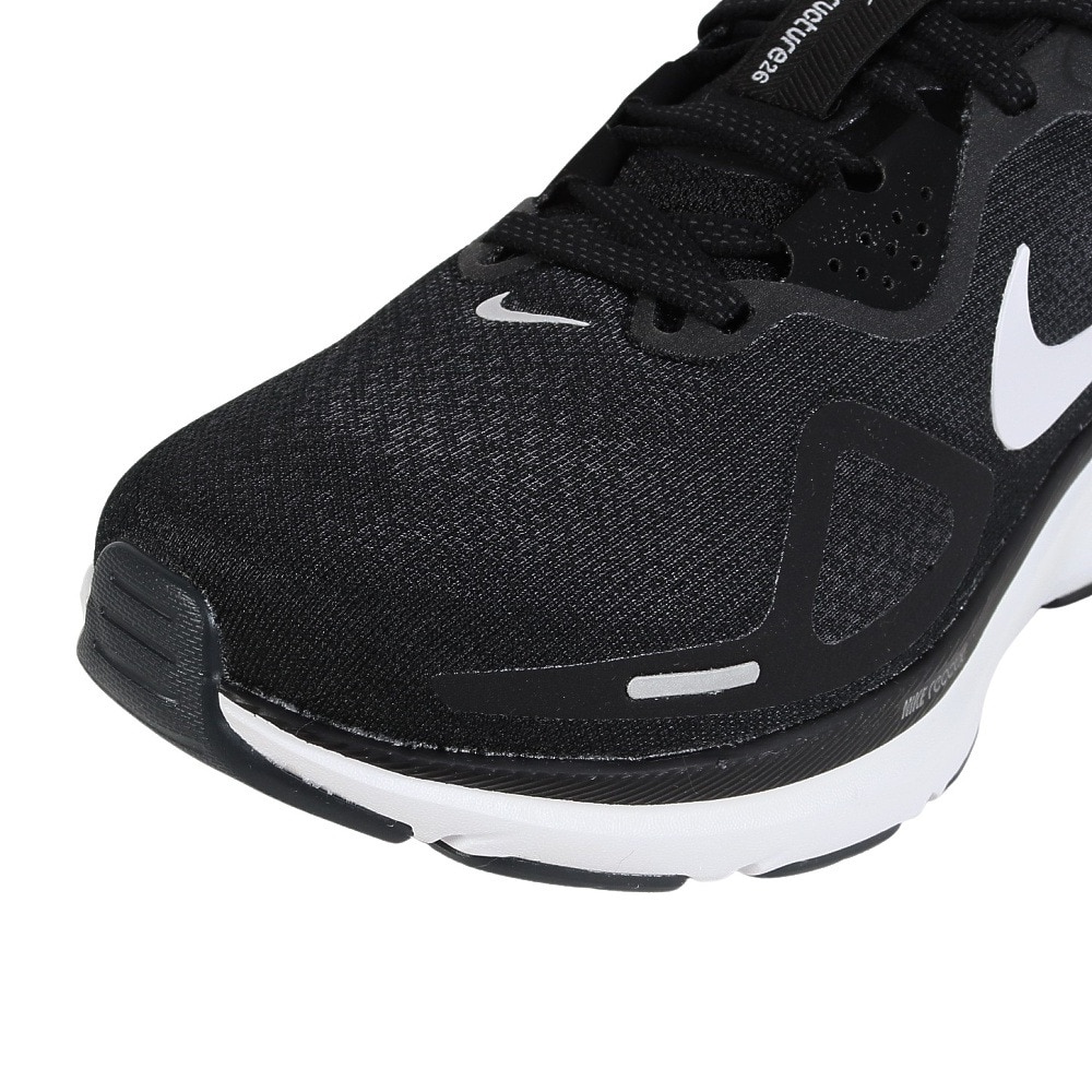 ナイキ（NIKE）（レディース）ランニングシューズ ジョギングシューズ ストラクチャー 26 エクストラワイド ブラック HQ2589-001