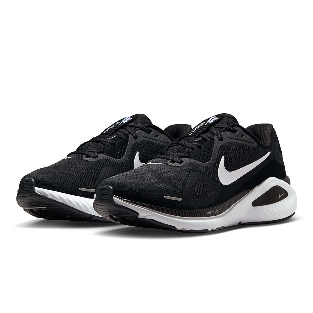 ナイキ（NIKE）（レディース）ランニングシューズ ジョギングシューズ ストラクチャー 26 エクストラワイド ブラック HQ2589-001