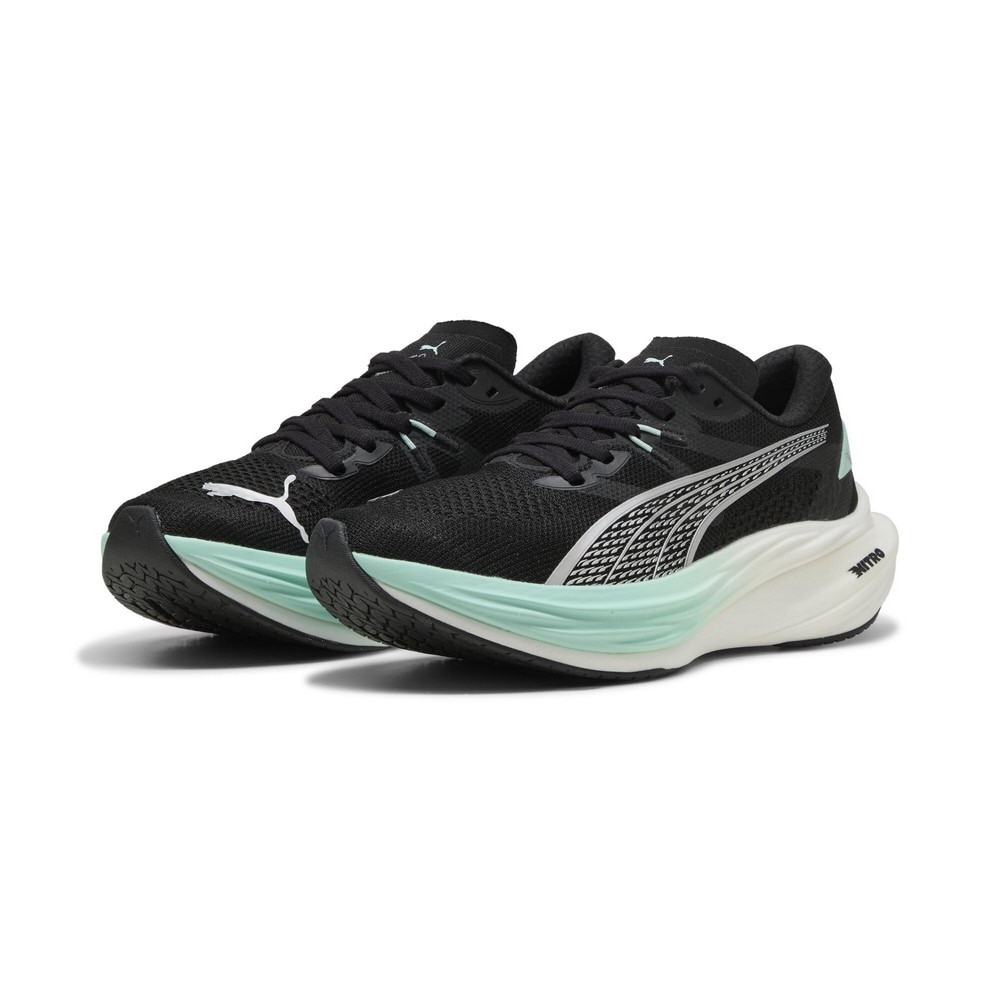 プーマ（PUMA）（レディース）ランニングシューズ ジョギングシューズ ディヴィエイト ニトロ 3 ブラック 30970822 スニーカー