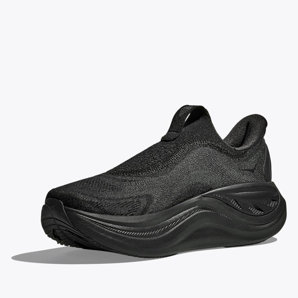 ホカ（HOKA）（レディース）ランニングシューズ ジョギングシューズ スカイワード レースレス ブラック 1168877-BBLC スニーカー