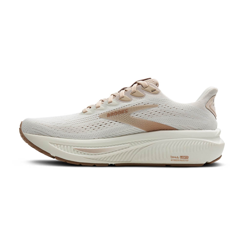ブルックス（BROOKS）（レディース）ランニングシューズ ジョギングシューズ ゴースト 17 ホワイト ブラウン BRW4312 W/BR スニーカー