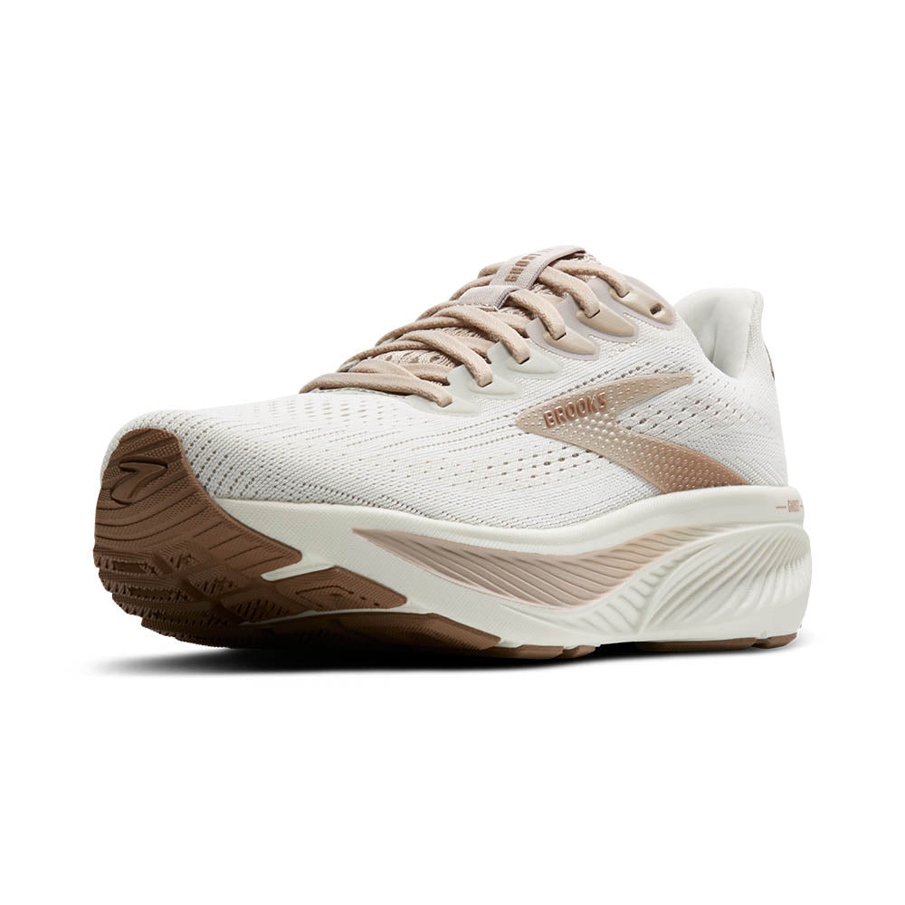 ブルックス（BROOKS）（レディース）ランニングシューズ ジョギングシューズ ゴースト 17 ホワイト ブラウン BRW4312 W/BR スニーカー