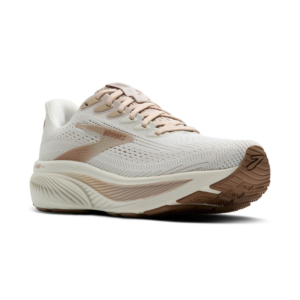 ブルックス（BROOKS）（レディース）ランニングシューズ ジョギングシューズ ゴースト 17 ホワイト ブラウン BRW4312 W/BR スニーカー