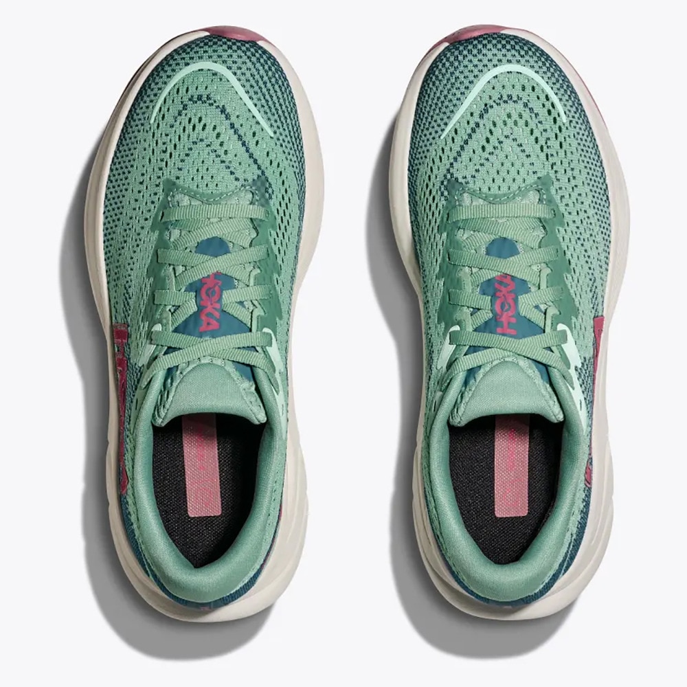 ホカ（HOKA）（レディース）ランニングシューズ ジョギングシューズ リンコン 4 ワイド グリーン ピンク 1155133-JTL スニーカー