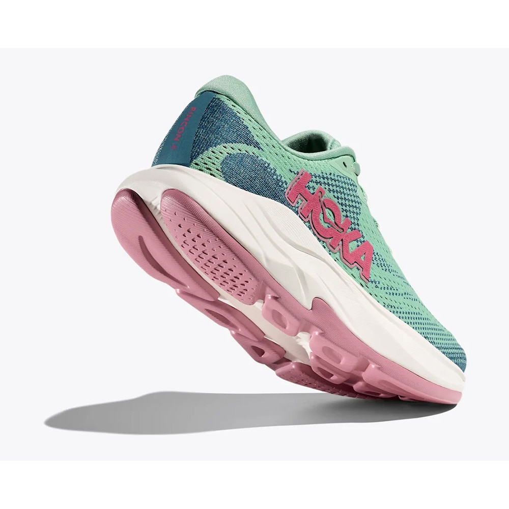 ホカ（HOKA）（レディース）ランニングシューズ ジョギングシューズ リンコン 4 ワイド グリーン ピンク 1155133-JTL スニーカー