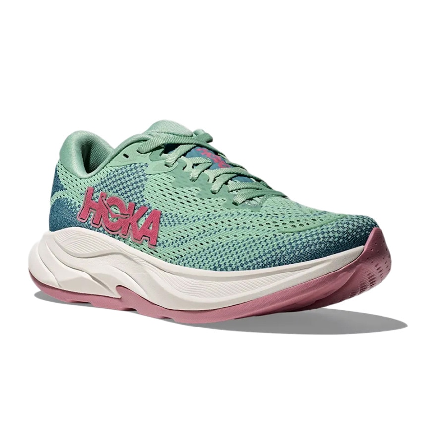 ホカ（HOKA）（レディース）ランニングシューズ ジョギングシューズ リンコン 4 ワイド グリーン ピンク 1155133-JTL スニーカー