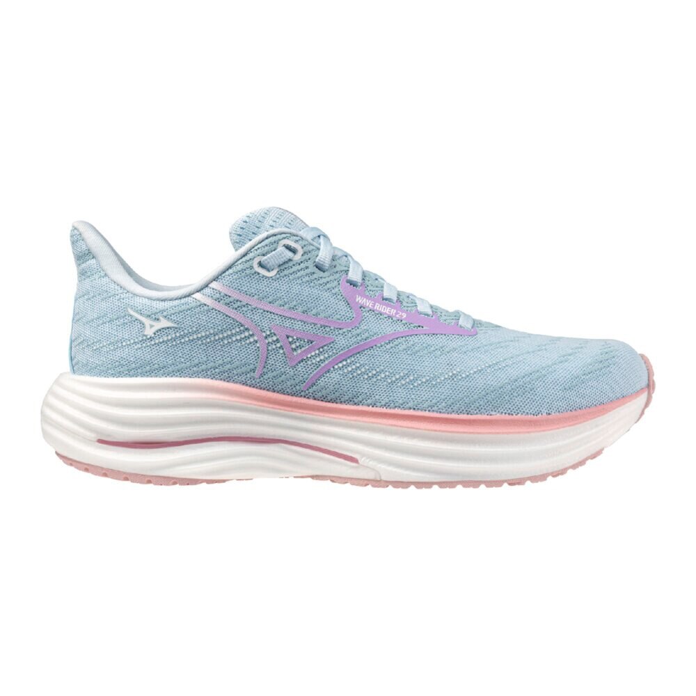 ミズノ（MIZUNO）（レディース）ランニングシューズ ジョギングシューズ ウエーブ ライダー 29 SW ライトブルー J1GD250625 スニーカー