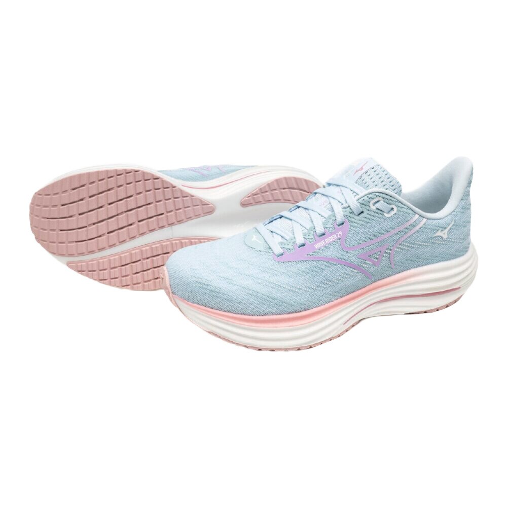 ミズノ（MIZUNO）（レディース）ランニングシューズ ジョギングシューズ ウエーブ ライダー 29 SW ライトブルー J1GD250625 スニーカー