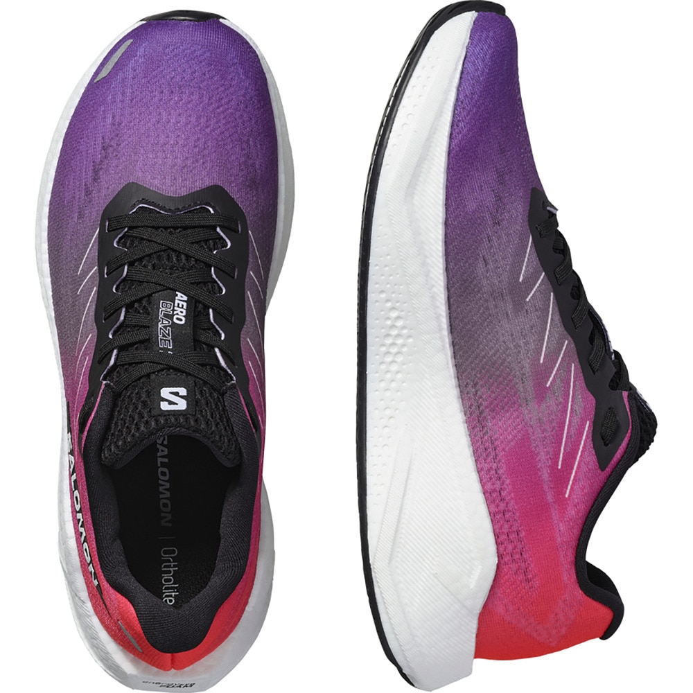 サロモン（SALOMON）（レディース）ランニングシューズ ジョギングシューズ エアロ ブレイズ 3 パープル L47876100 スニーカー