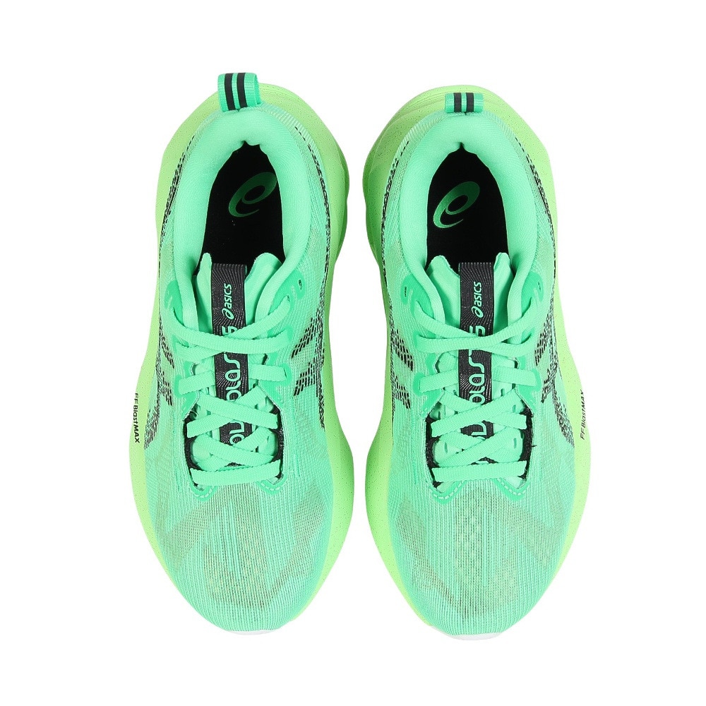 アシックス（ASICS）（レディース）ランニングシューズ ジョギングシューズ ノヴァブラスト 5 グリーン ブラック 1012B991.300