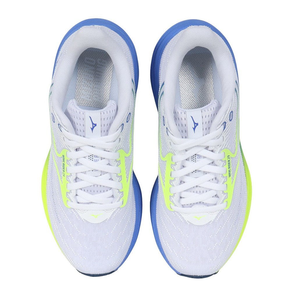 ミズノ（MIZUNO）（レディース）ランニングシューズ ジョギングシューズ ウエーブライダー 29 ホワイト イエロー J1GD250371 部活 スポーツシューズ