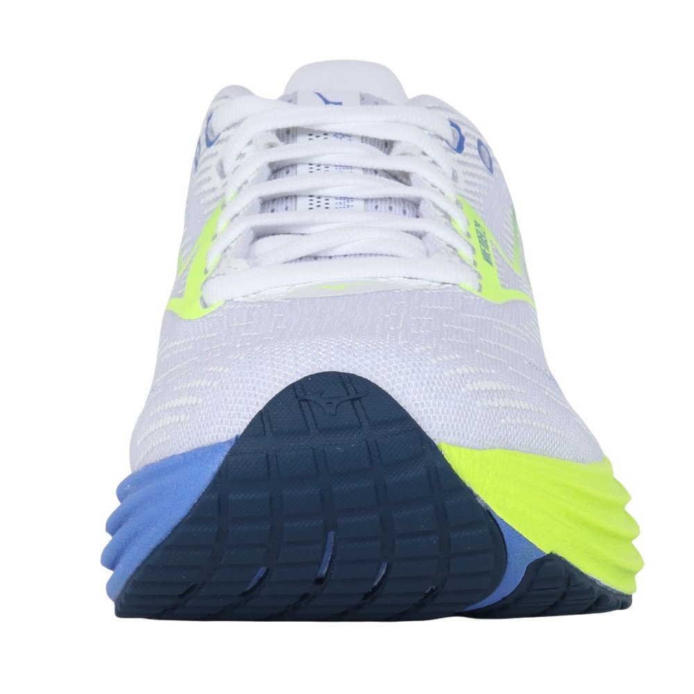 ミズノ（MIZUNO）（レディース）ランニングシューズ ジョギングシューズ ウエーブライダー 29 ホワイト イエロー J1GD250371 部活 スポーツシューズ