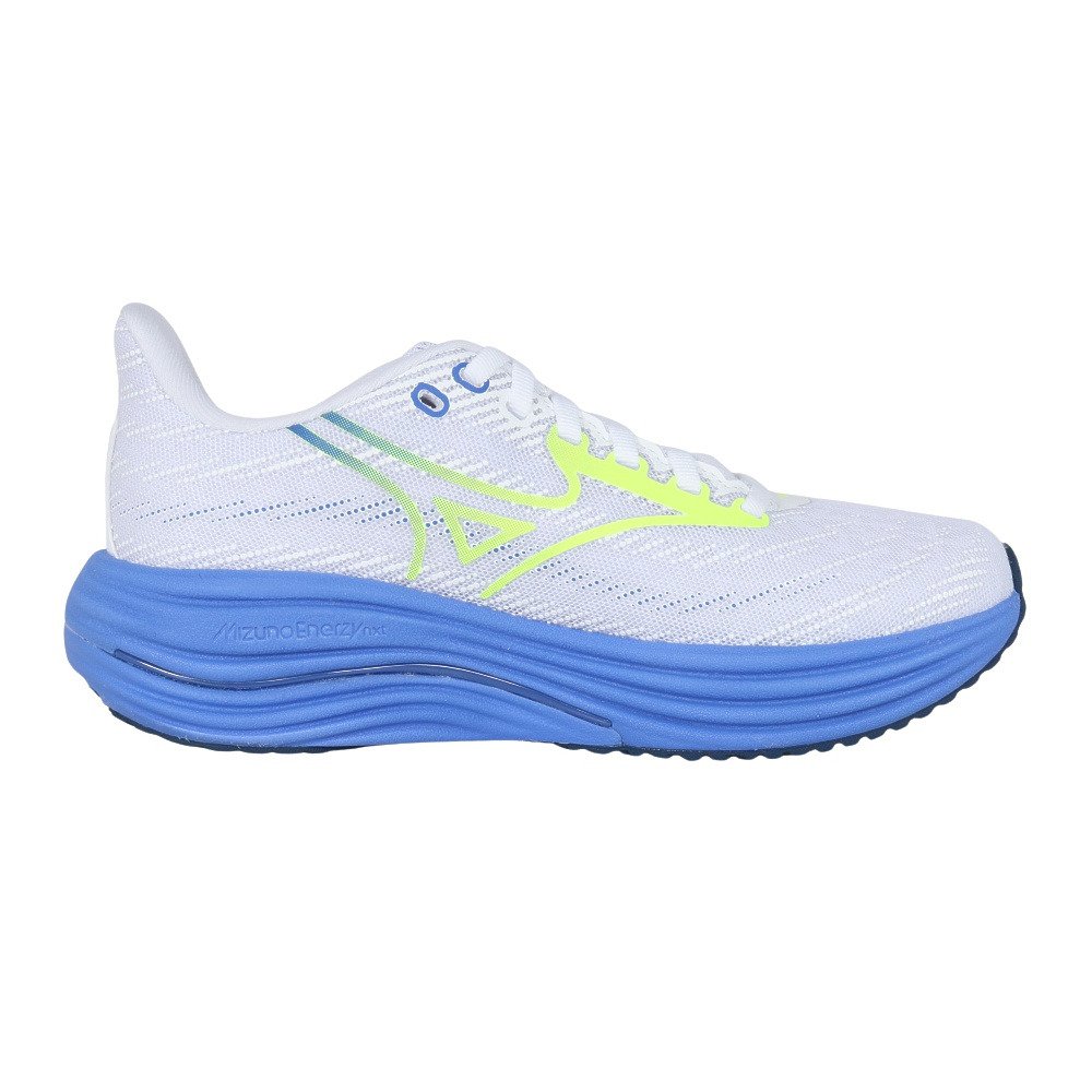 ミズノ（MIZUNO）（レディース）ランニングシューズ ジョギングシューズ ウエーブライダー 29 ホワイト イエロー J1GD250371 部活 スポーツシューズ