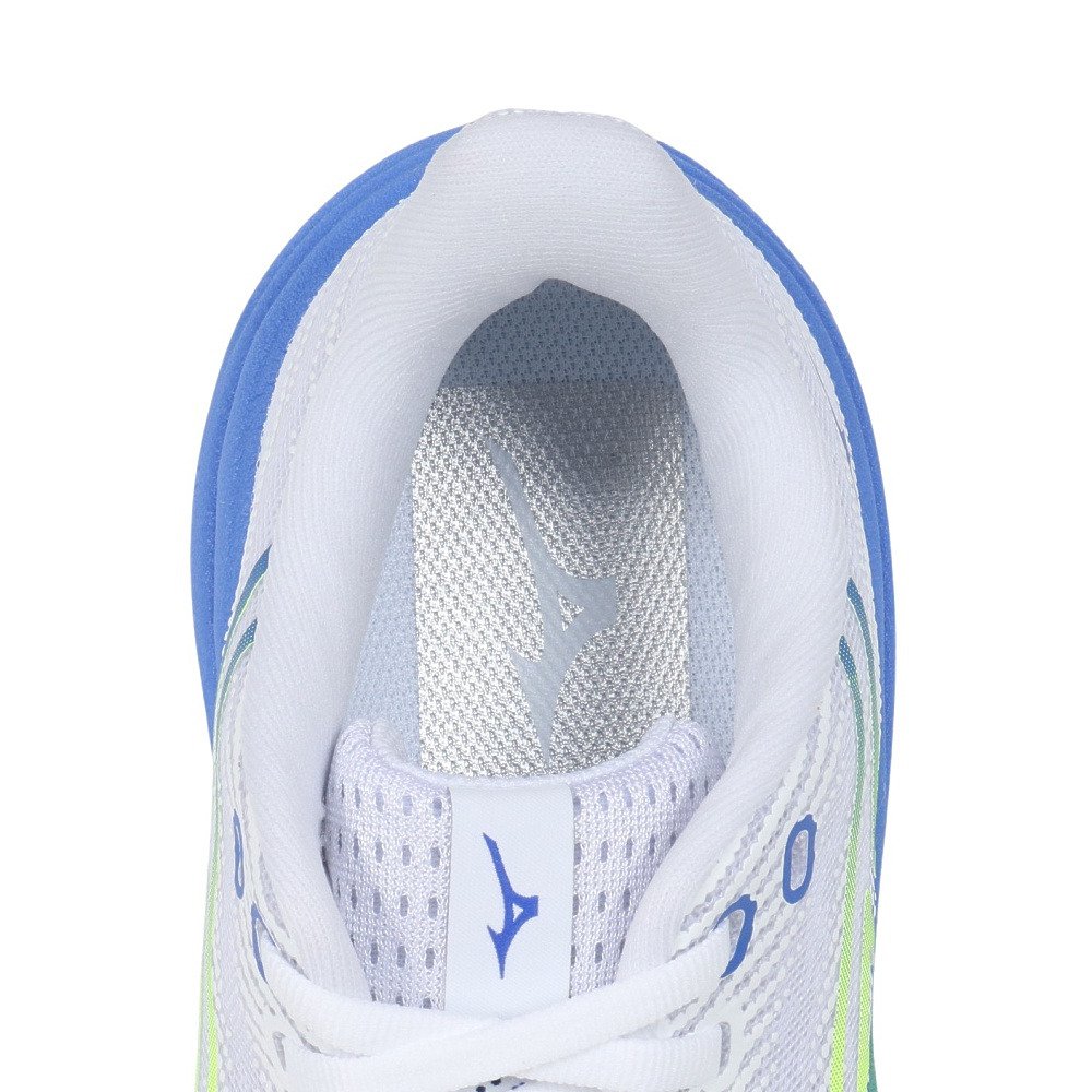 ミズノ（MIZUNO）（レディース）ランニングシューズ ジョギングシューズ ウエーブライダー 29 ホワイト イエロー J1GD250371 部活 スポーツシューズ