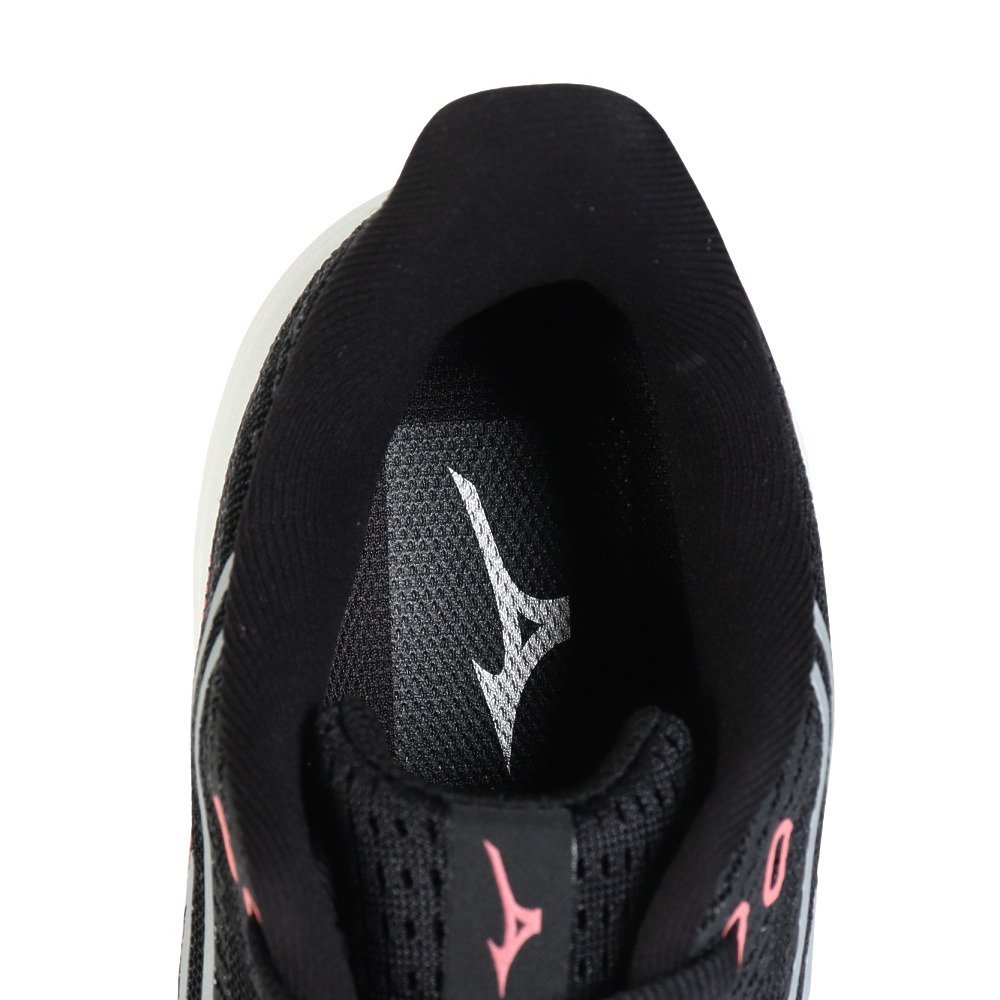 ミズノ（MIZUNO）（レディース）ランニングシューズ ジョギングシューズ ウエーブライダー 29 SW ブラック シルバー J1GD250675 部活 スポーツシューズ