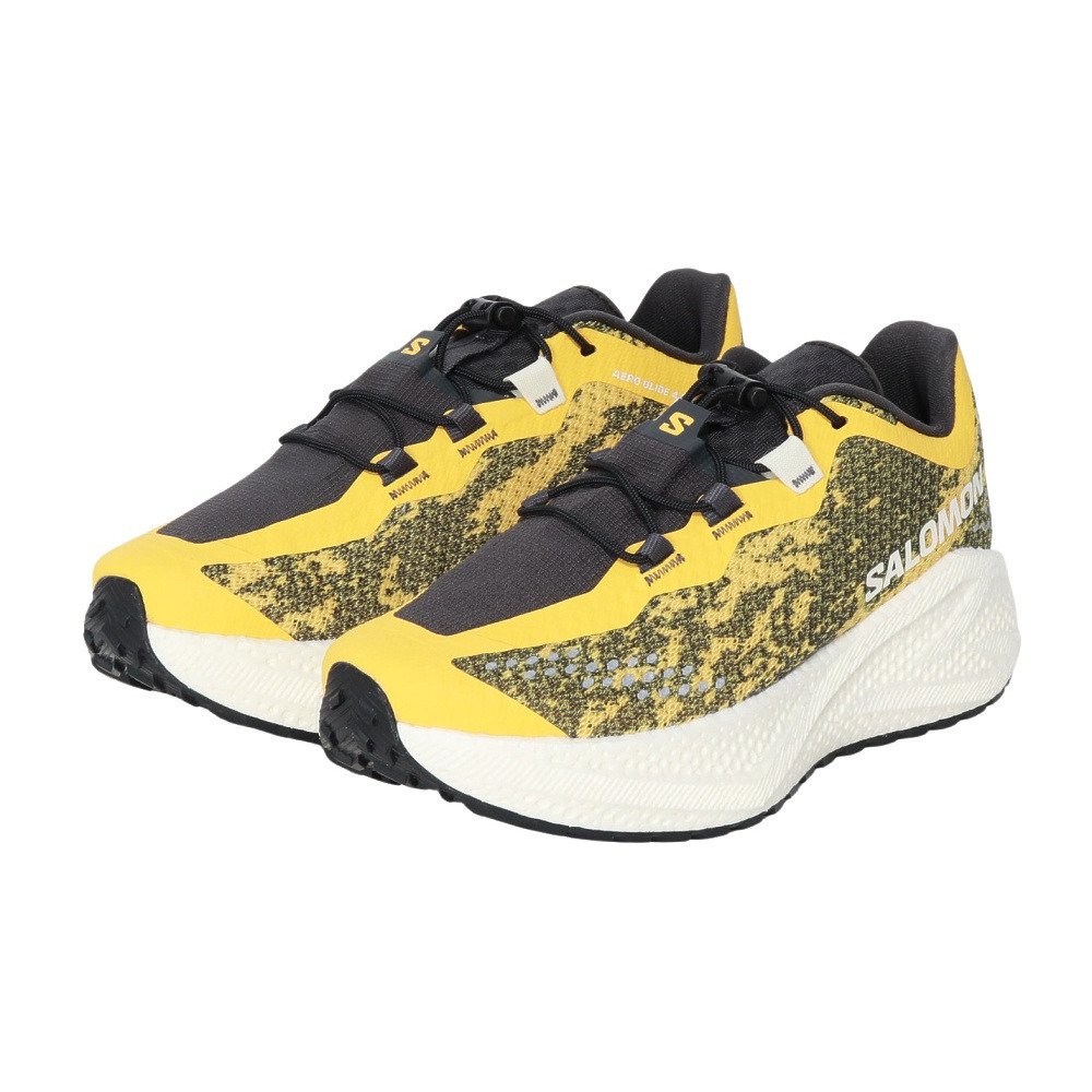 【1回のみ 使用】 SALOMON DISTRICT Mサイズ YELLOW サロモン（SALOMON）（レディース）ランニングシューズ ジョギング