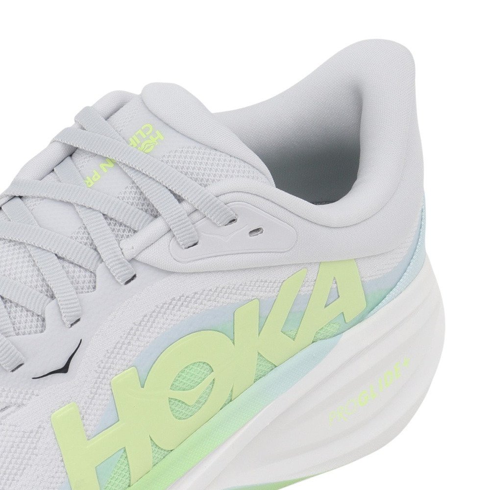 ホカ（HOKA）（レディース）ランニングシューズ ジョギングシューズ クリフトン プロ ホワイト グリーン 1176530-CNNY スポーツ シューズ トレーニング