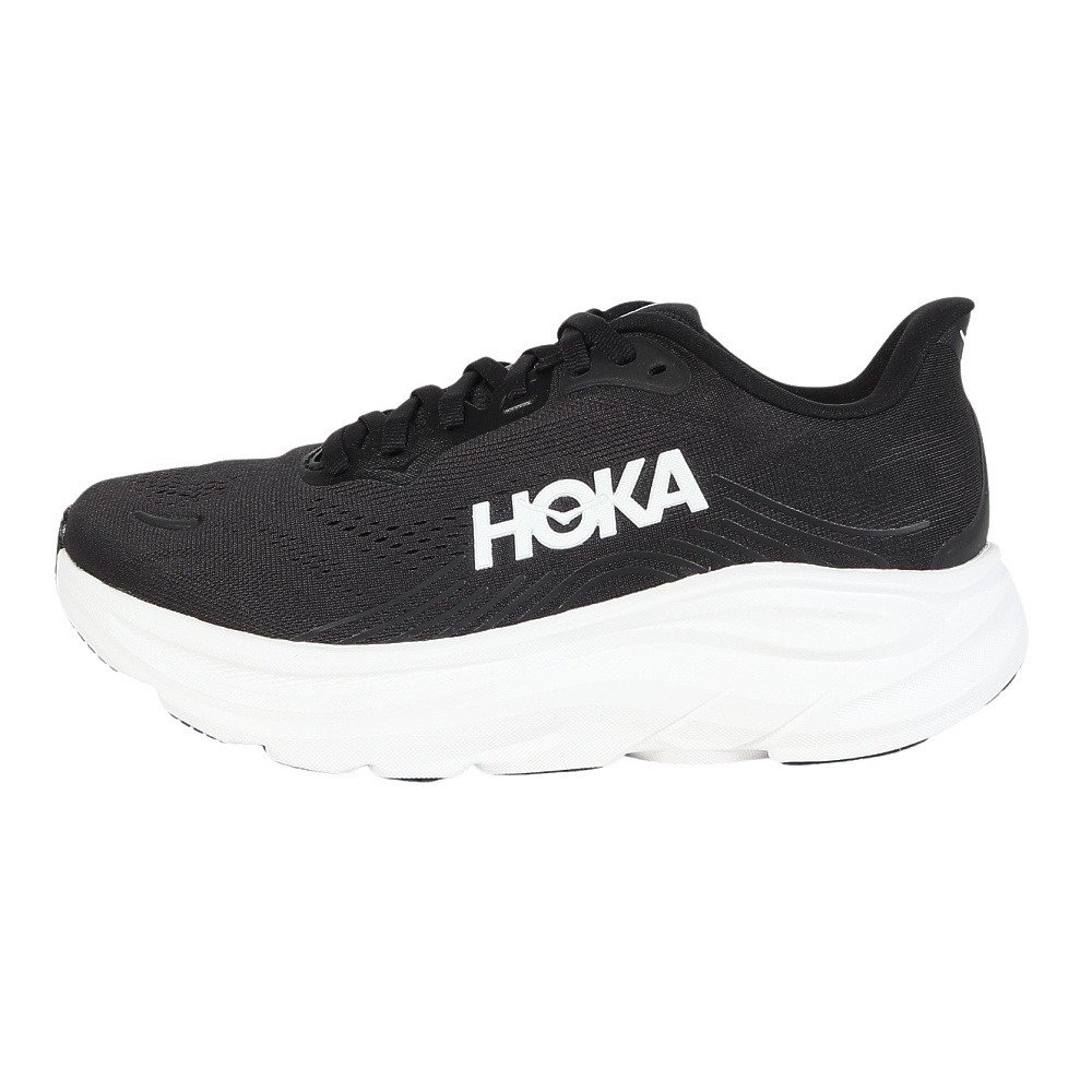 ホカ（HOKA）（レディース）ランニングシューズ ジョギングシューズ クリフトン 11 ワイド ブラック ホワイト 1177539-BWHT スポーツ シューズ トレーニング