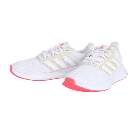 アディダス（adidas）（レディース、キッズ）【大特価】 ランニングシューズ ファルコンラン ホワイト FW5142 スニーカー トレーニング ジョギング 軽量 