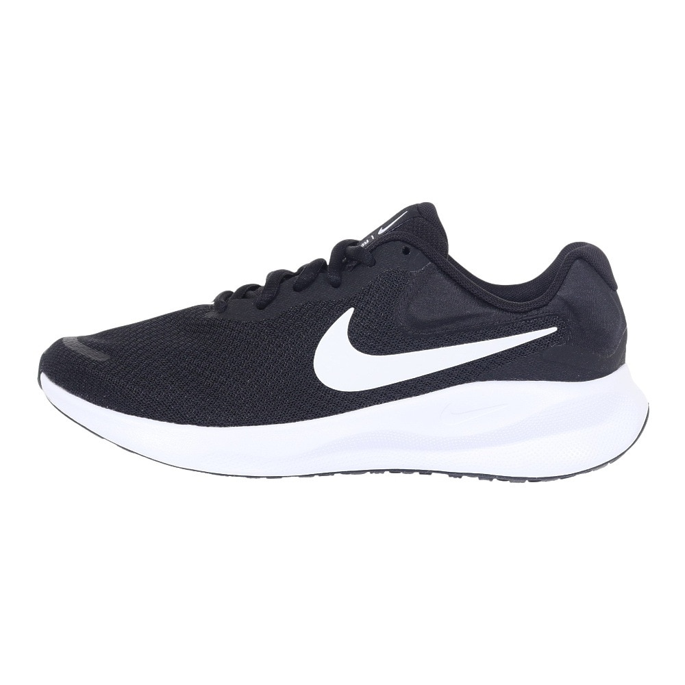 ナイキ（NIKE）（レディース）スポーツ シューズ レボリューション7ワイド ブラック ホワイト FZ6829-001 スニーカー クッション性 学校 部活 登校 通学 運動