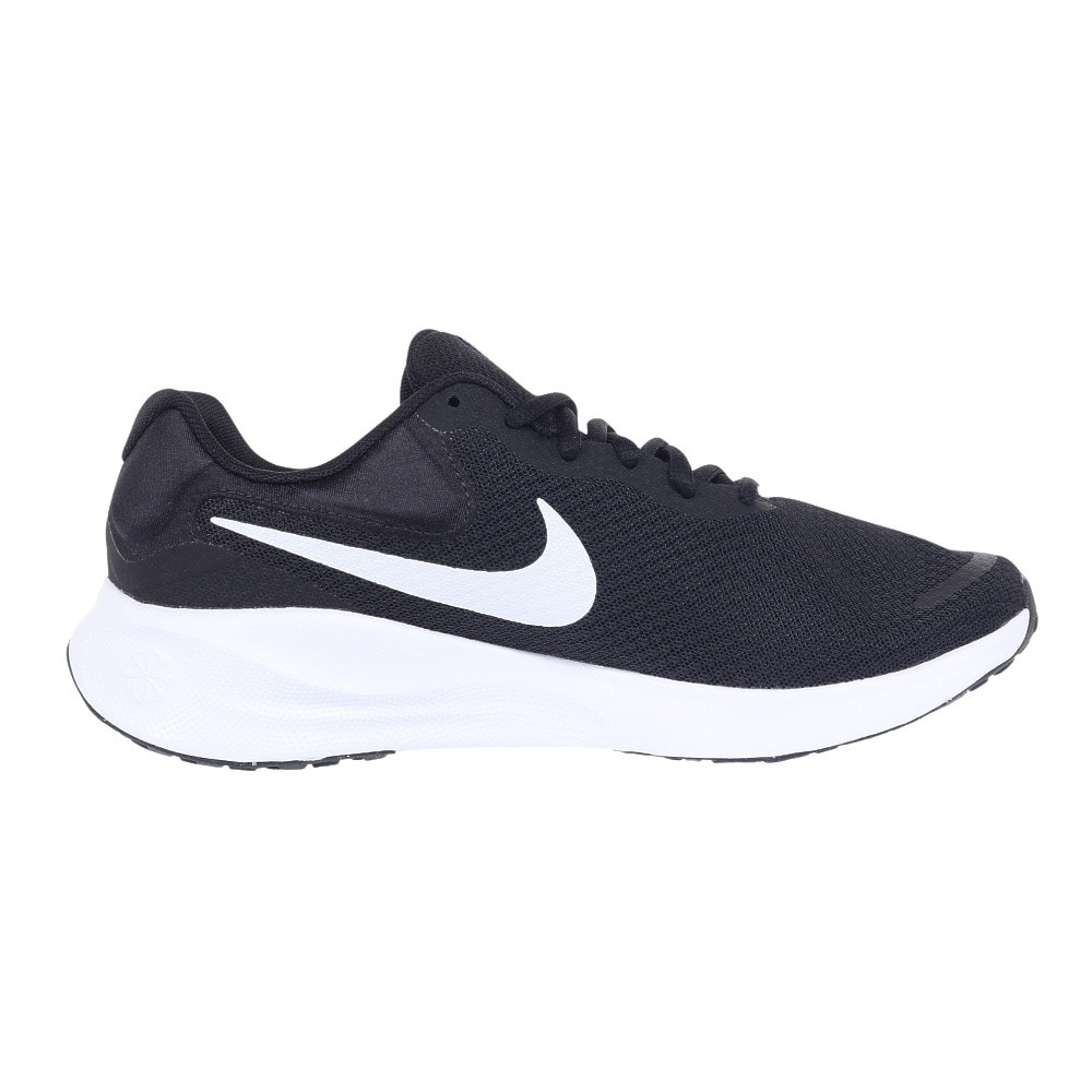 ナイキ（NIKE）（レディース）スポーツ シューズ レボリューション7ワイド ブラック ホワイト FZ6829-001 スニーカー クッション性 学校 部活 登校 通学 運動