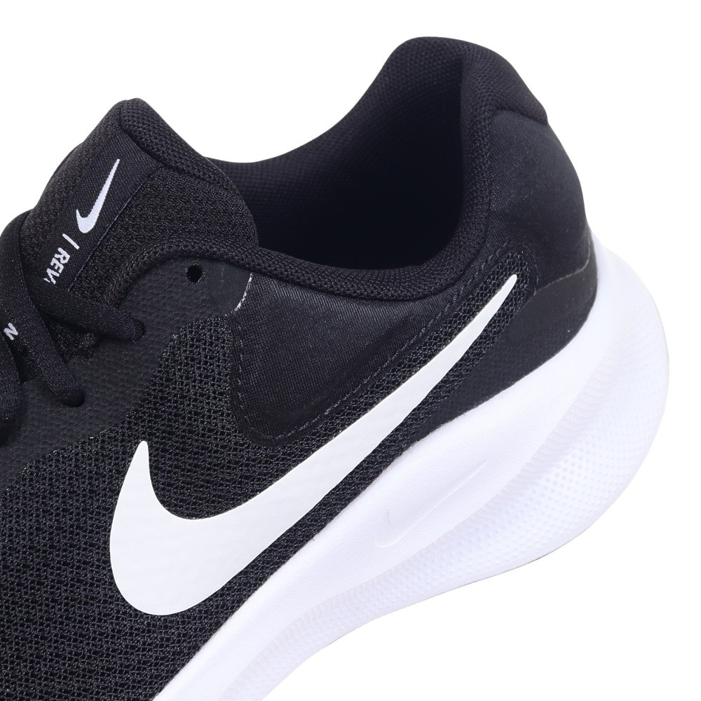 ナイキ（NIKE）（レディース）スポーツ シューズ レボリューション7ワイド ブラック ホワイト FZ6829-001 スニーカー クッション性 学校 部活 登校 通学 運動