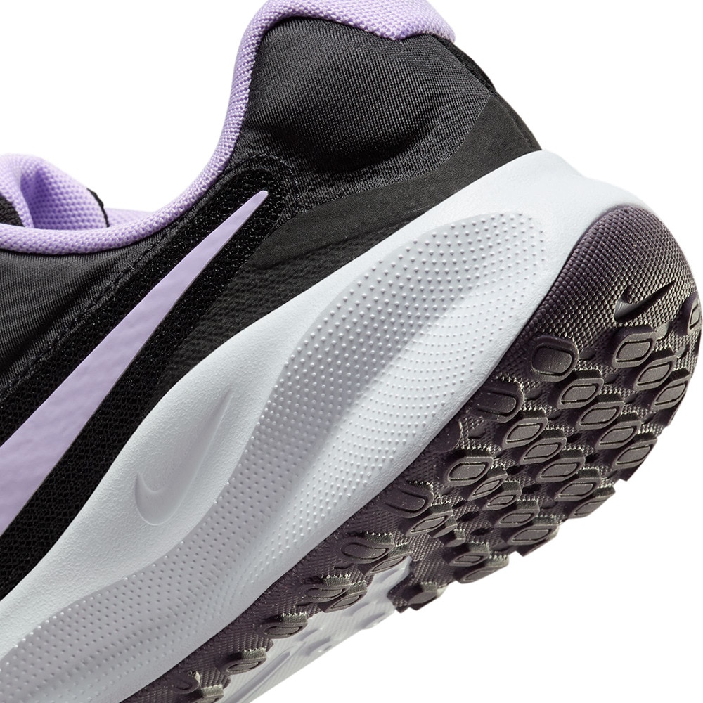 ナイキ（NIKE）（レディース）スポーツ シューズ レボリューション7 ブラック パープル FB2208-009 スニーカー ランニング クッション性 学校 部活 通学