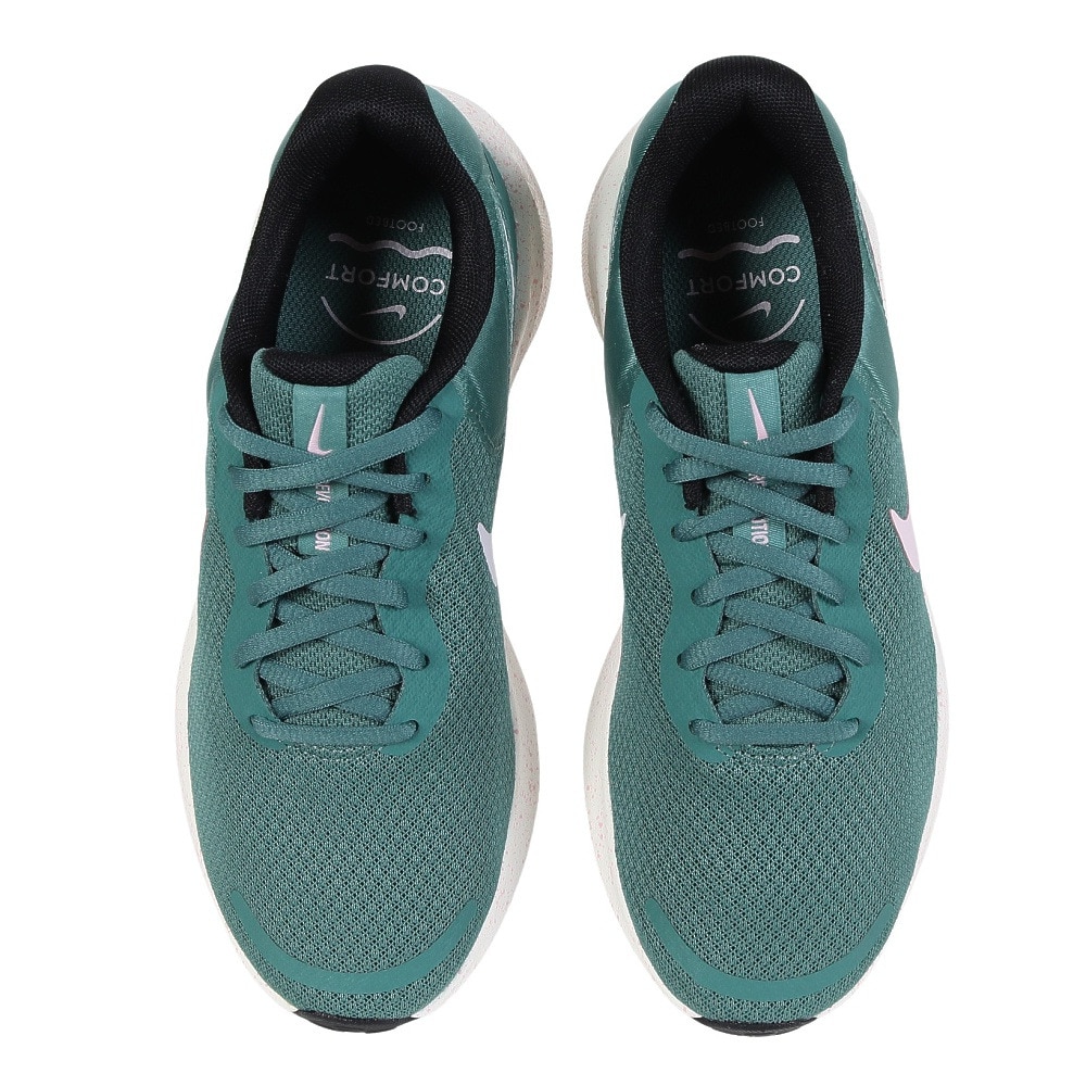 ナイキ（NIKE）（レディース）スポーツシューズ レボリューション 7 グリーン FB2208-301 スニーカー ランニングシューズ 靴