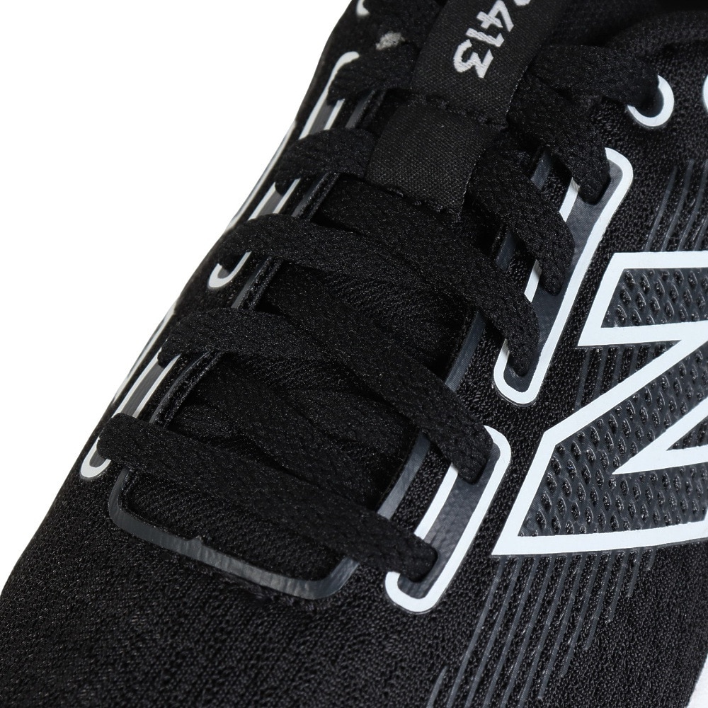 ニューバランス（new balance）（レディース）スポーツシューズ 413 v3 ブラック ホワイト W413LK3D スニーカー ランニングシューズ 靴