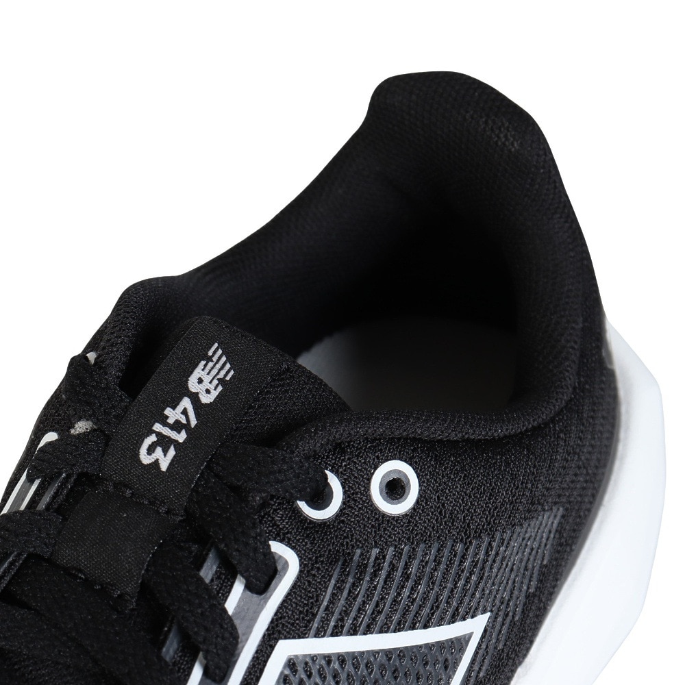 ニューバランス（new balance）（レディース）スポーツシューズ 413 v3 ブラック ホワイト W413LK3D スニーカー ランニングシューズ 靴