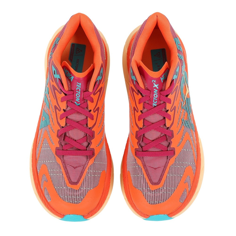 ホカ（HOKA）（レディース）ランニングシューズ トレランシューズ テクトン X 2 レギュラー オレンジ 1134507-CJFM トレイルラン トレーニング 安定性 軽量