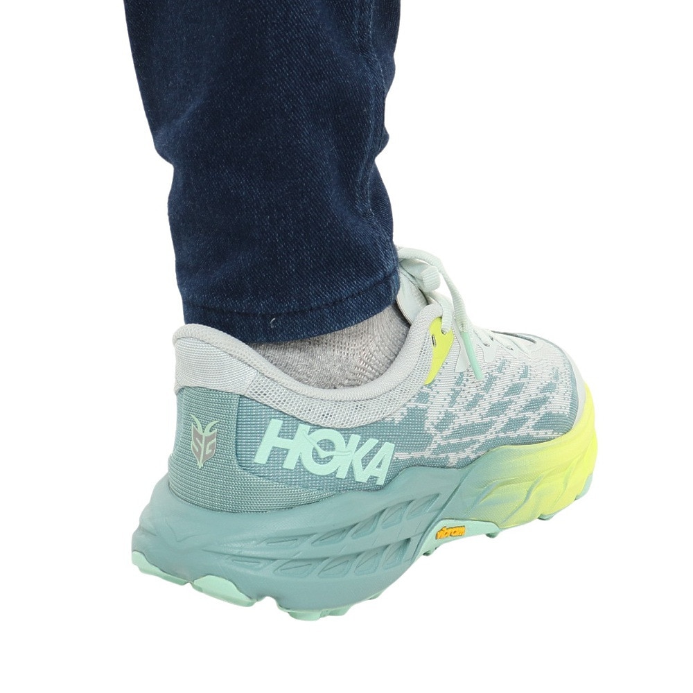 ホカ（HOKA）（レディース）ランニングシューズ スピードゴート 5 レギュラー グレー イエロー 1123158-MTLL スニーカー トレイラン 軽量 厚底 山登道