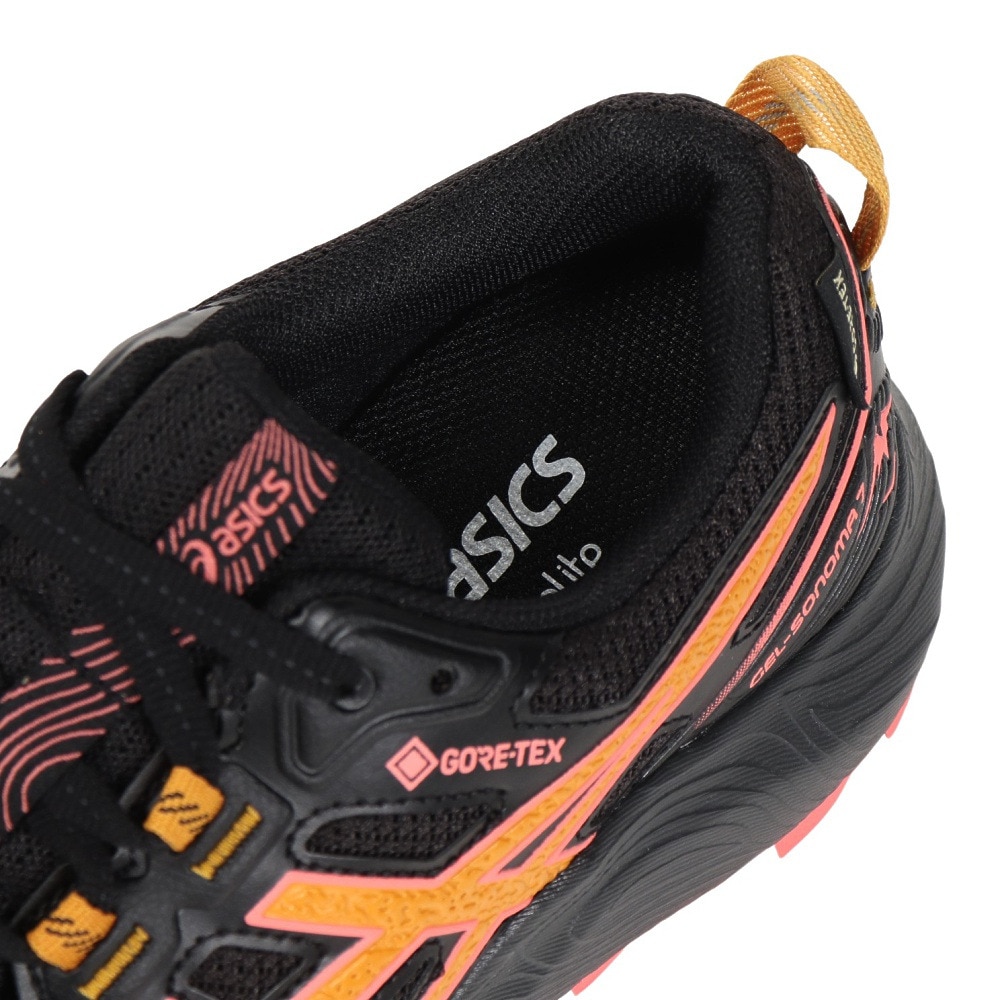 アシックス（ASICS）（レディース）ランニングシューズ ゲル ソノマ 7 GTX ブラック ピンク 1012B414.003 スニーカー トレイルラン クッション 防水