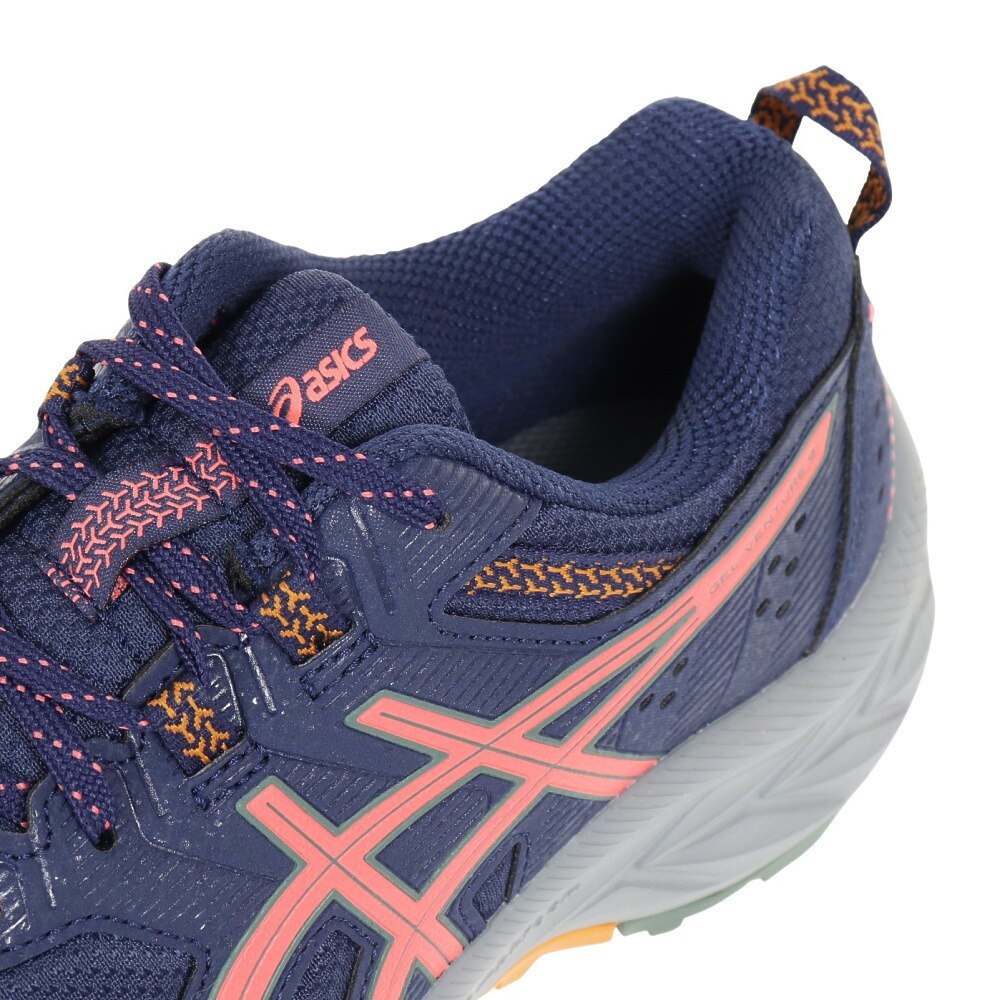 アシックス（ASICS）（レディース）ランニングシューズ ゲル ベンチャー 9 WIDE ネイビー 1012B314.400 スニーカー トレイルラン クッション 軽量