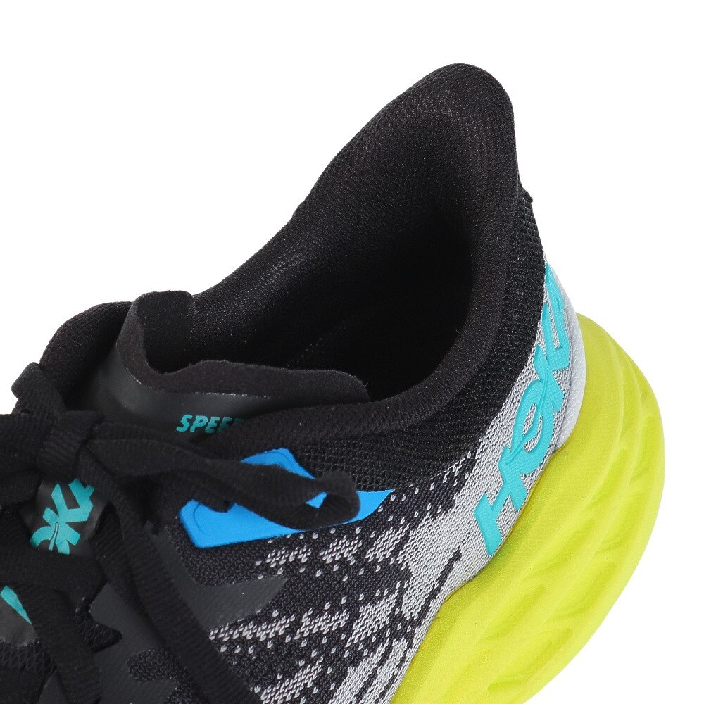 ホカ（HOKA）（レディース）ランニング シューズ スピードゴート5 レギュラー ブラック イエロー 1123158-BEPR スニーカー トレイル クッション性 軽量