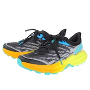 ホカ（HOKA）（レディース）ランニング シューズ スピードゴート5 ブラック イエロー 1123158-BEPR スニーカー トレイル クッション性 軽量