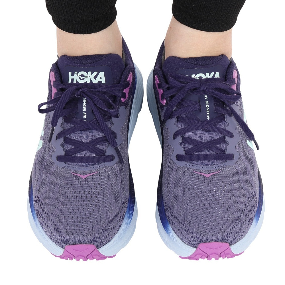 ホカ（HOKA）（レディース）ランニングシューズ チャレンジャー7 レギュラー パープル 1134498-MNSK スニーカー トレイルラン 厚底 軽量 クッション性