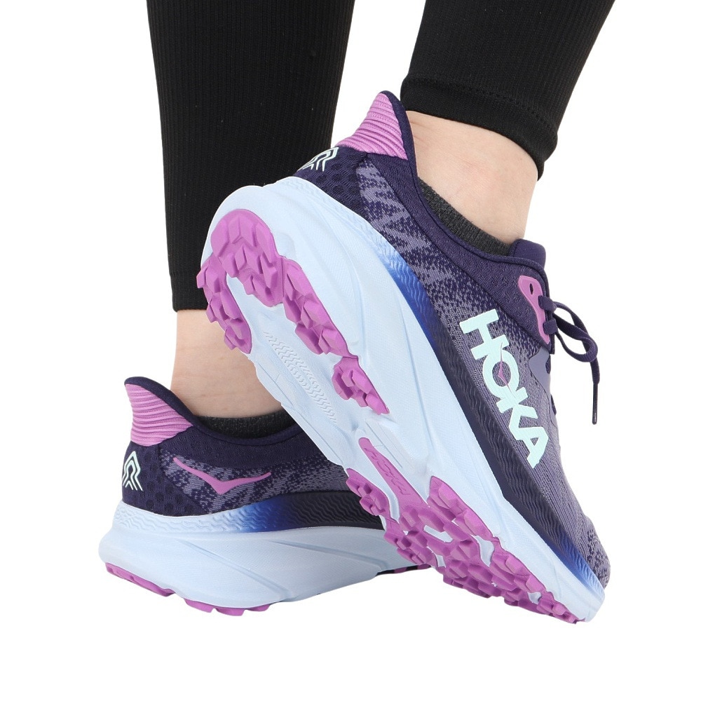 ホカ（HOKA）（レディース）ランニングシューズ チャレンジャー7 レギュラー パープル 1134498-MNSK スニーカー トレイルラン 厚底 軽量 クッション性