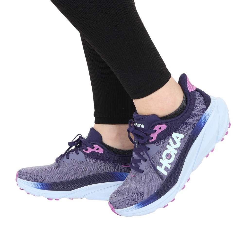 ホカ（HOKA）（レディース）ランニングシューズ チャレンジャー7 レギュラー パープル 1134498-MNSK スニーカー トレイルラン 厚底 軽量 クッション性