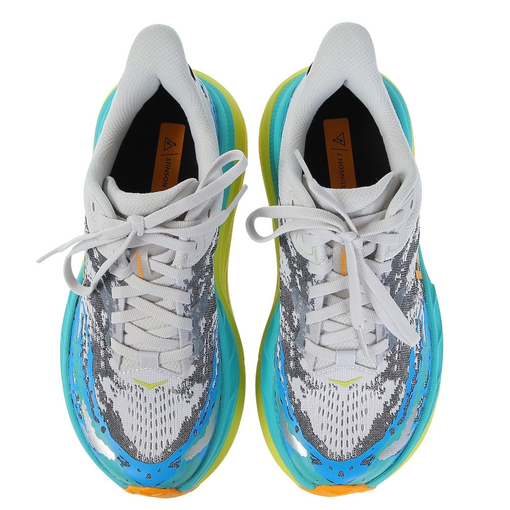 ホカ（HOKA）（レディース）ランニング シューズ スティンソン 7 レギュラー ホワイト イエロー 1141531-WEPR スニーカー トレイル オフロード 軽量 通気性