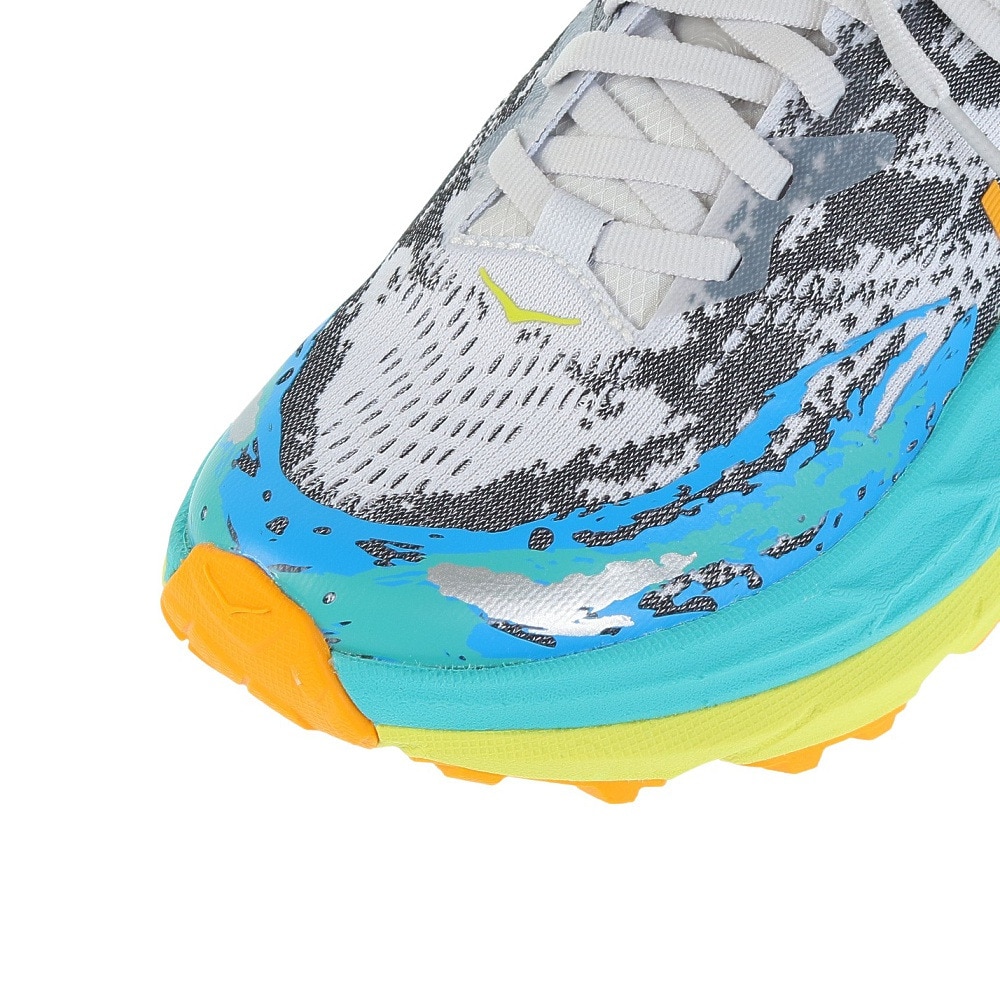 ホカ（HOKA）（レディース）ランニング シューズ スティンソン 7 レギュラー ホワイト イエロー 1141531-WEPR スニーカー トレイル オフロード 軽量 通気性